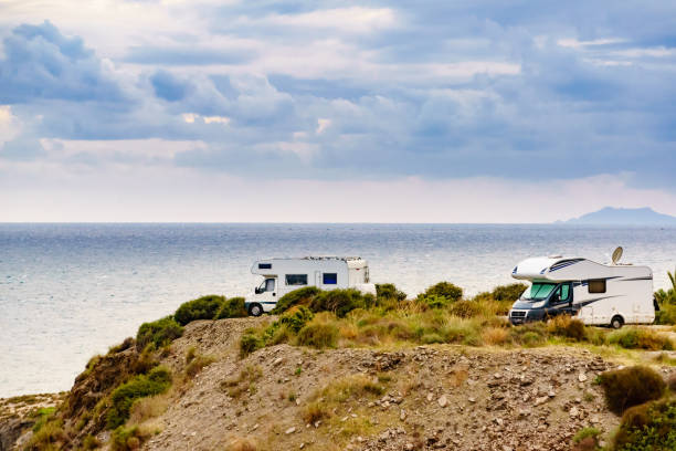 istock Caravans camping on seacoast 1716463385