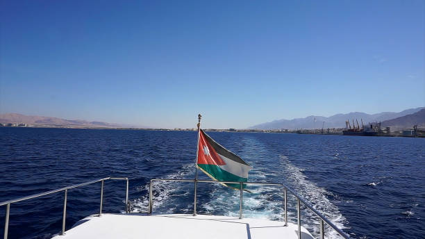Cruising in the Red Sea, where you can see the shores of Israel, Egypt, Saudi Arabia and Jordan all at once.