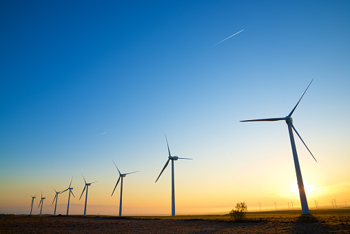 Wind turbine generators for sustainable electrical energy production at sunrise