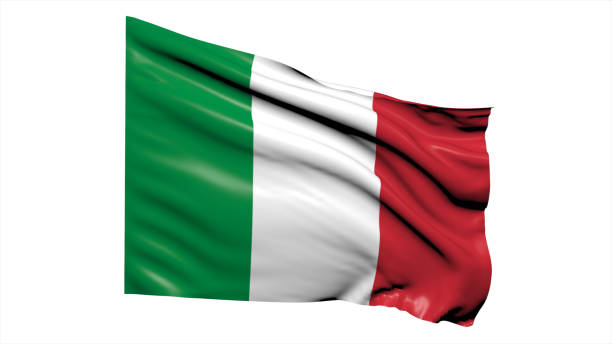 istock Italy flag fluttering in the wind on white background. 1716509347
