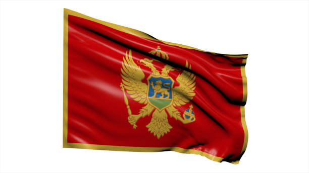 istock Montenegro flag fluttering in the wind on white background. 1716513339