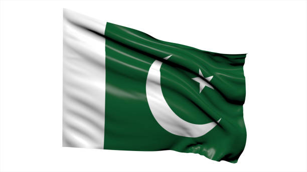 istock Pakistan flag fluttering in the wind on white background. 1716513881