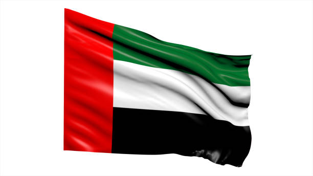 istock United Arab Emirates flag fluttering in the wind on white background. 1716515154