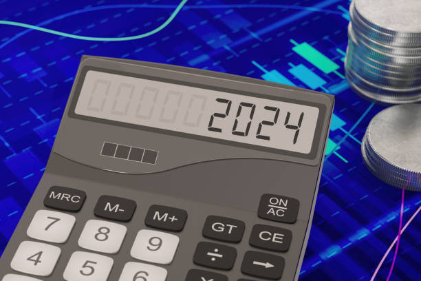 A Calculator with 2024 on the Display