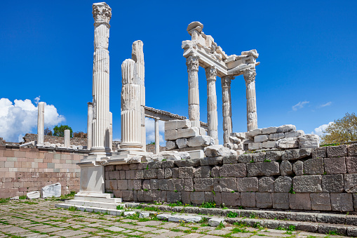 The Ruins of the ancient city in Pergamon, Izmir, Turkey