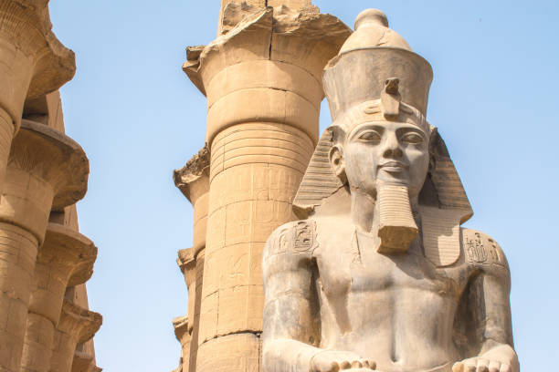 Detail of a sculpture of Ramses II in Luxor temple Detail of a sculpture ofDetail of a sculpture of Ramses II in Luxor temple, in Egypt ramses i stock pictures, royalty-free photos & images