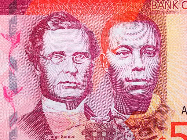 Photo of George Gordon and Paul Bogle a portrait from Jamaican money