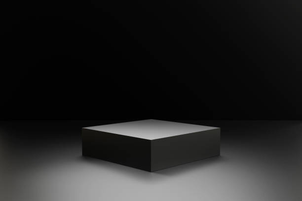 istock Abstract product presentation pedestal podium platforms for advertising and e-commerce on dark background 1716560240