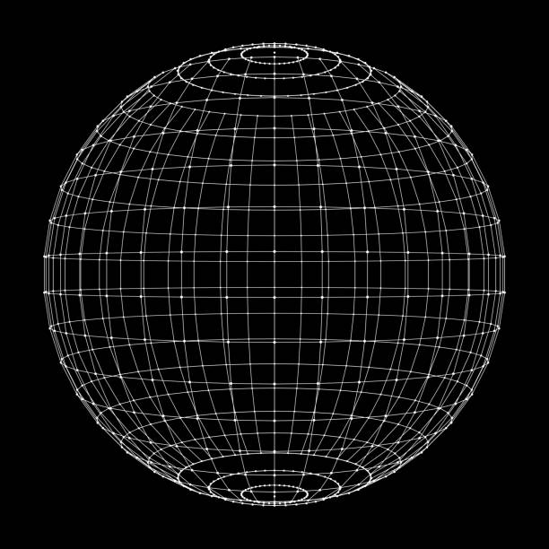 istock Abstract 3D sphere of particles and lines. Ball or globe of points. Futuristic digital technology. Network or connection. Illustration of sphere. Vector 1716580201