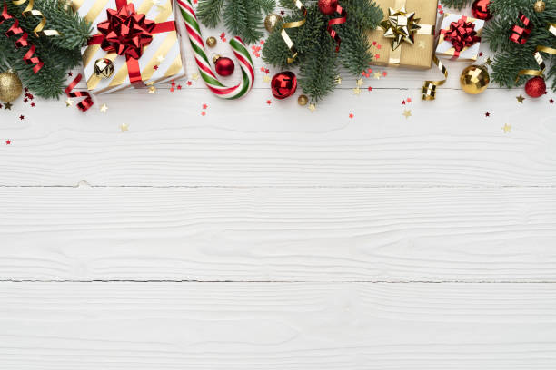 istock Christmas Background with Border on White 1716580534