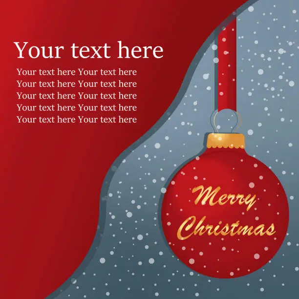 Vector illustration of Merry Christmas, Christmas card banner with special offers, information about the company, gifts