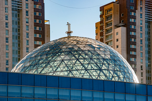 Shopping Mall and glass dome roof