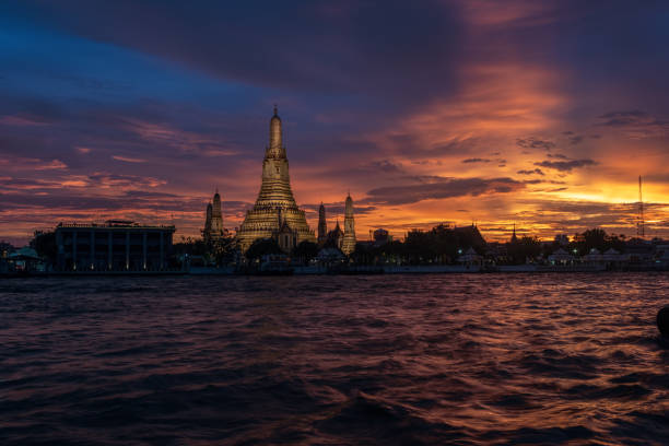Wat Arun Temple in Bangkok stock photo