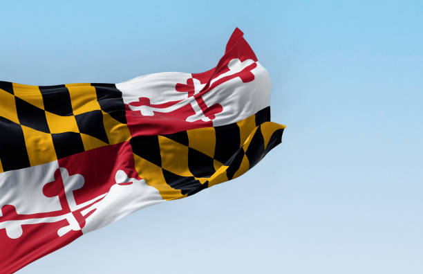 istock Maryland state flag waving on a clear day 1716596178