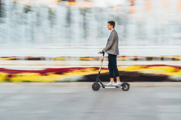 istock Businessman riding a motor scooter in Sofia 1716596265