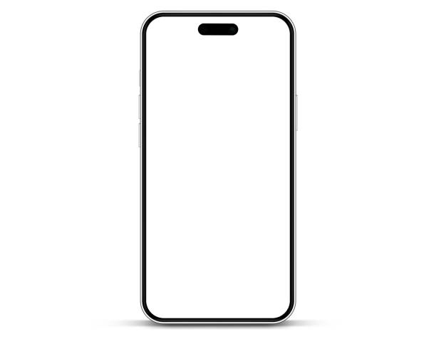 istock 3D realistic high quality smartphone mockup with isolated background. Smart phone mockup collection. Device front view. 3D mobile phone with shadow on white background. 1716603944