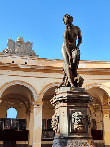 The figure of Neptune is a fragment of the fountain of Neptune on Signoria Square
