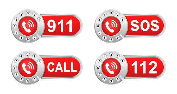 istock Rotary phone dial, Telephone dial. Emergency call icon. SOS emergency call. Emergency message. SOS icon. Emergency hotline. 911, 112 calling. Hotline concept. First aid. Vector illustration 1716616129