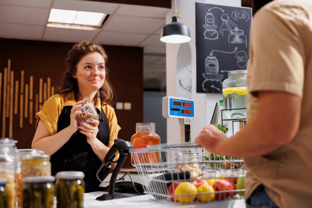 istock Woman in zero waste store sells lentils 1716643588