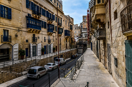 St. Paul's Street In Valletta, Malta