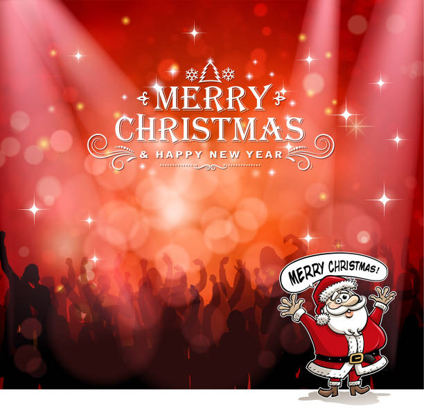 ilustraciones, imágenes clip art, dibujos animados e iconos de stock de celebración de santa - ciclo de conciertos