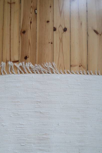 istock Beige Rug, Cut Fringes 1716686162