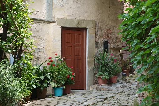 Montefioralle, medieval village in Chianti, Firenze province, Tuscany, Italy