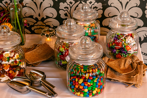 jars of different sweets and candies