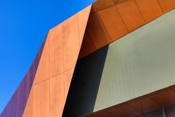 istock Copper colored metal decorative exterior wall 1716779542