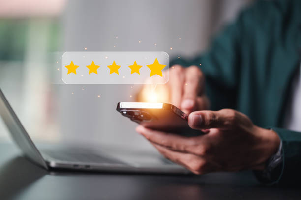 istock Customer Experience Concept, Best Excellent Services Rating for Satisfaction,excellent rating Five Star. Review, feedback, good, the best of product and service.; 1716791875
