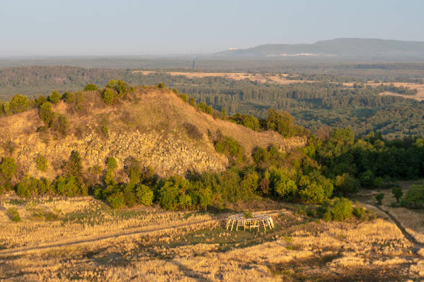 istock Abandoned basalt quarry at sunrise 1716847940