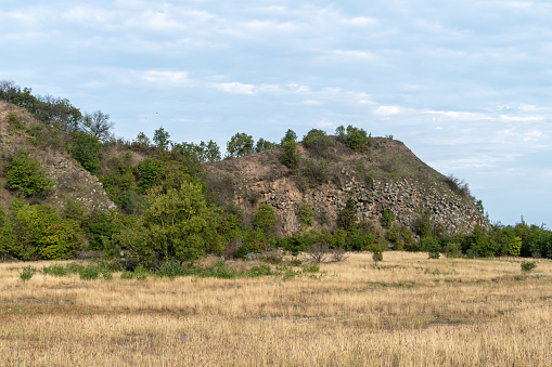 Abandoned basalt quarry