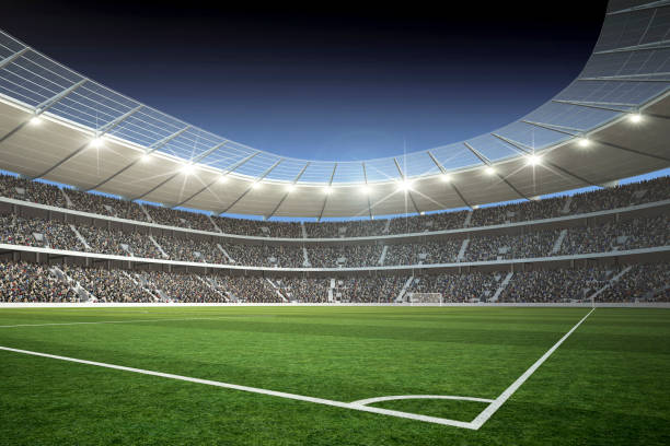 istock Soccer stadium with a view from the corner 1716867727