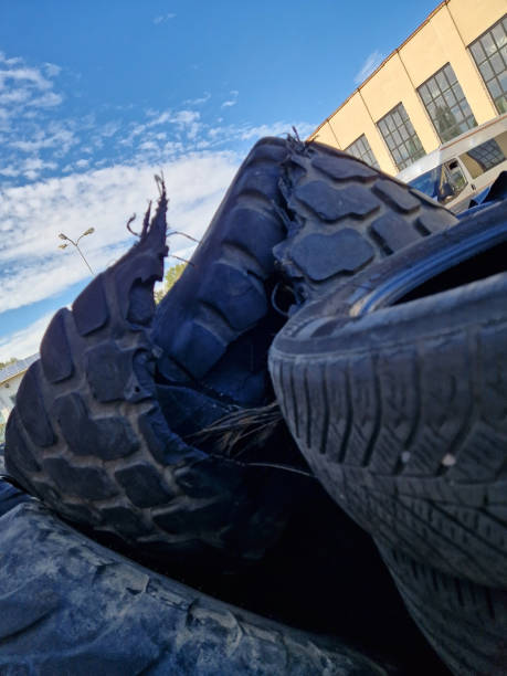 istock Old car tires danger 1716987383