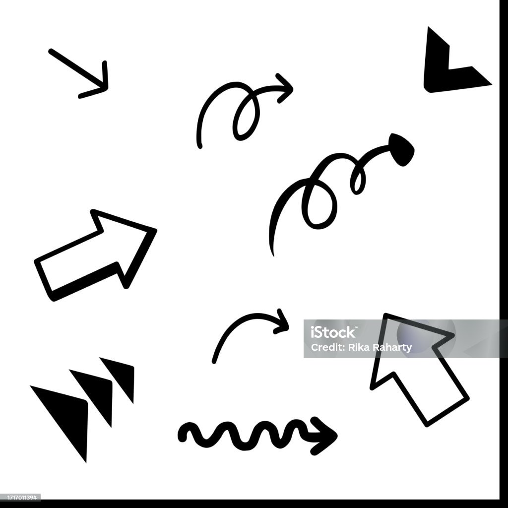 Simple Arror Simple Arrow Vector Collection Set Stock Illustration - Download Image ...