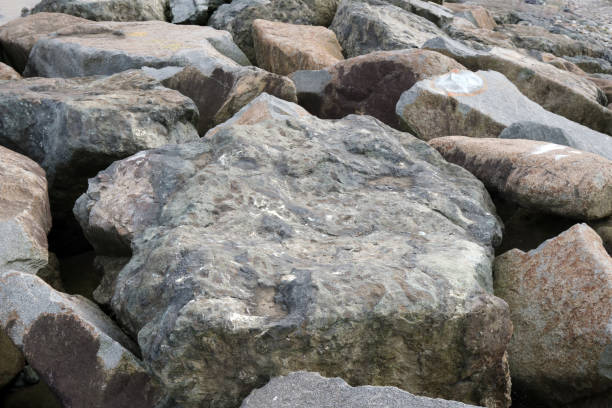 istock Large gray stones or on the seashore. 1717011438