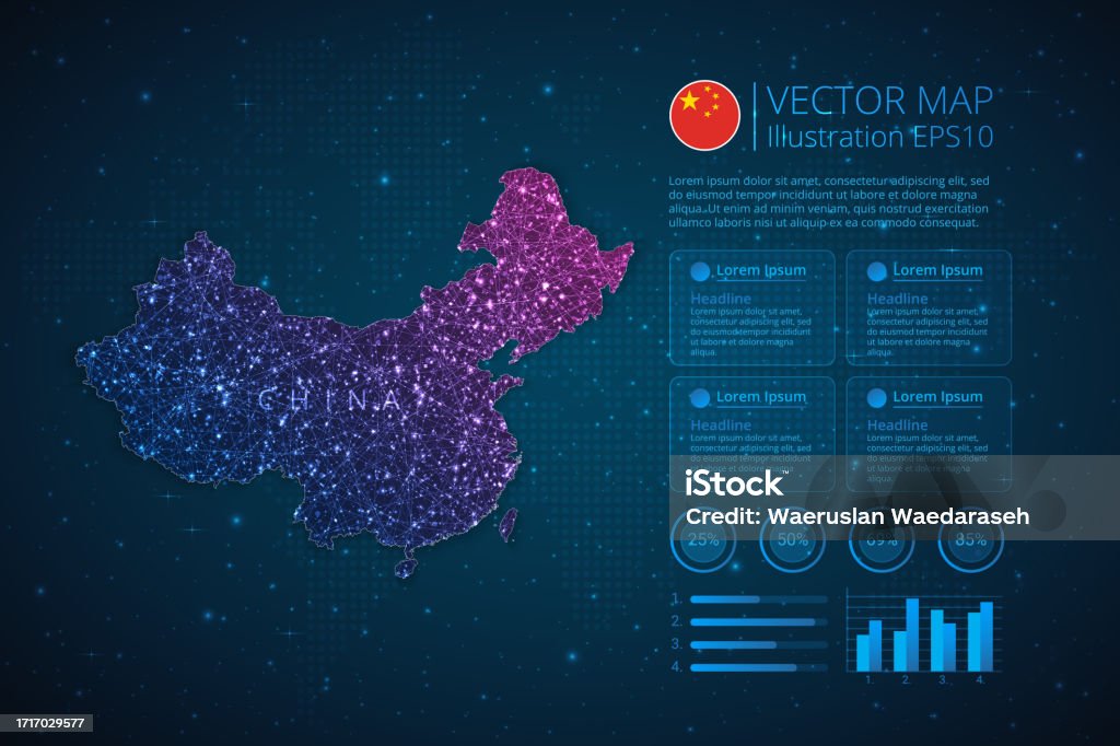 China Map Infographics Template For Diagram Graph Presentation And Chart With Abstract Geometric China Map Infographics Template For Diagram Graph Presentation And Chart With Abstract Geometric