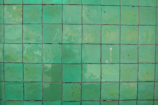 Perspective of Brown ceramic tile floor