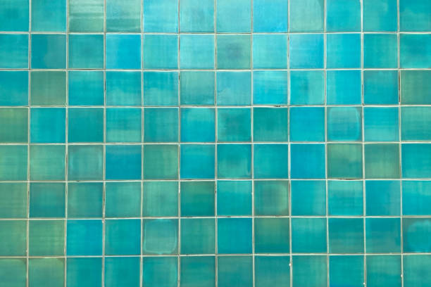 istock Colorful tile bathroom wall texture, old vintage kitchen floor background 1717056716