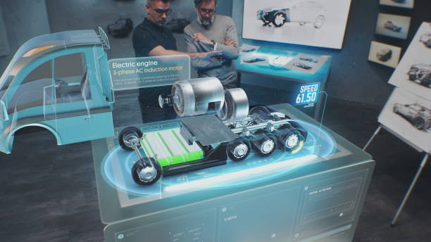 istock 3D holographic model of modern truck developing 1717087415