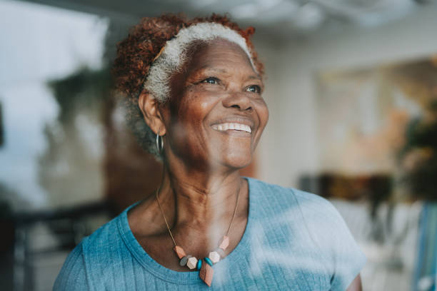 istock Portrait senior woman smiling 1717121228