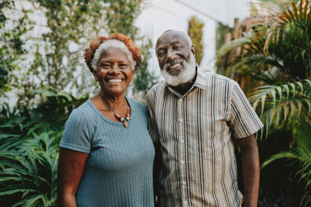 istock Portrait senior couple smiling 1717121465