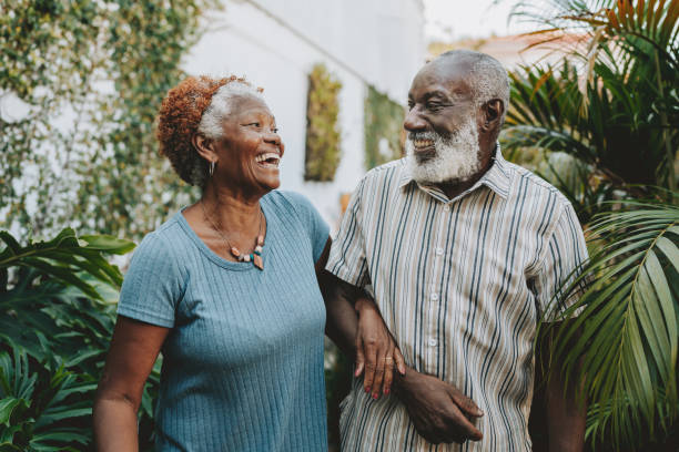 istock Portrait senior couple smiling 1717121486