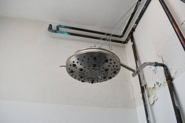 istock A large old shower head against a wall with peeling paint and rusty pipes 1717152806