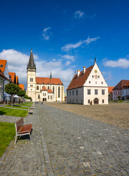 istock Medieval historical square Bardejov, UNESCO site, Slovakia 1717154524