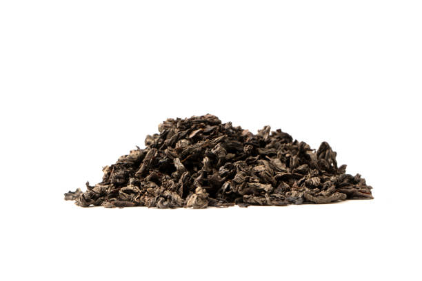 istock Dried tea leaves isolated on a white background. 1717159852