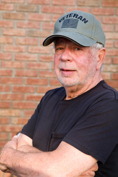 istock United States Veteran looking at camera with half smile 1717160156