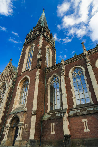 istock cathedral walls and towers gothic style architecture object perspective view vertical photo 1717160766