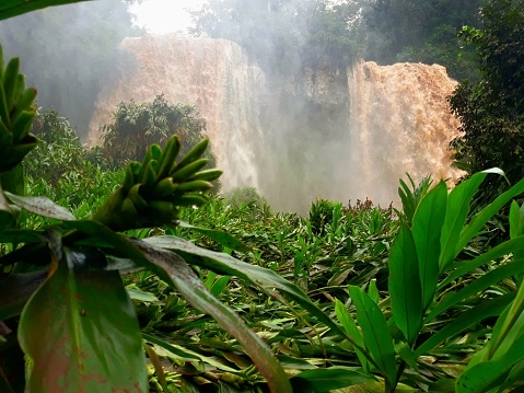 Iguazú falls with the river swollen