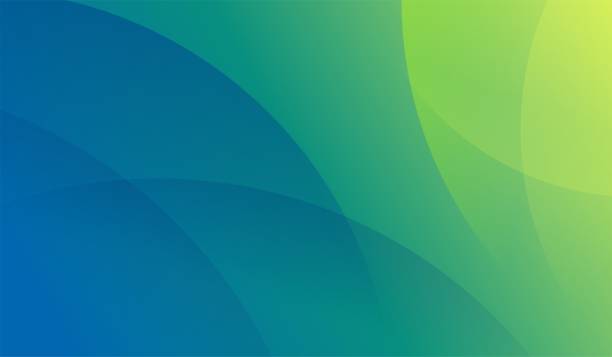 illustrazioni stock, clip art, cartoni animati e icone di tendenza di sfondo gradiente disegno onda moderna astratto verde - green
